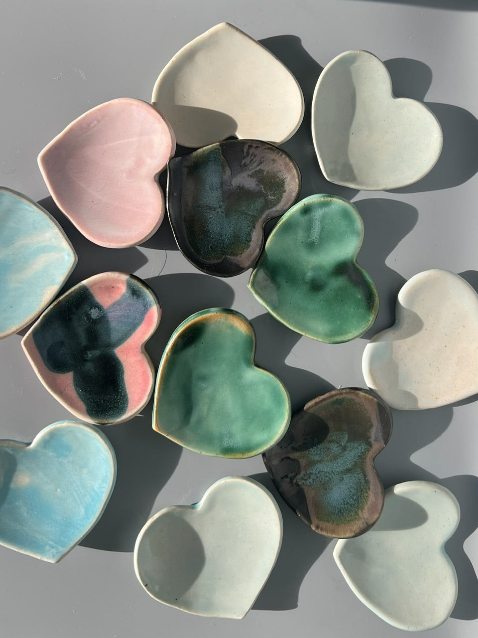 mini heart dishes