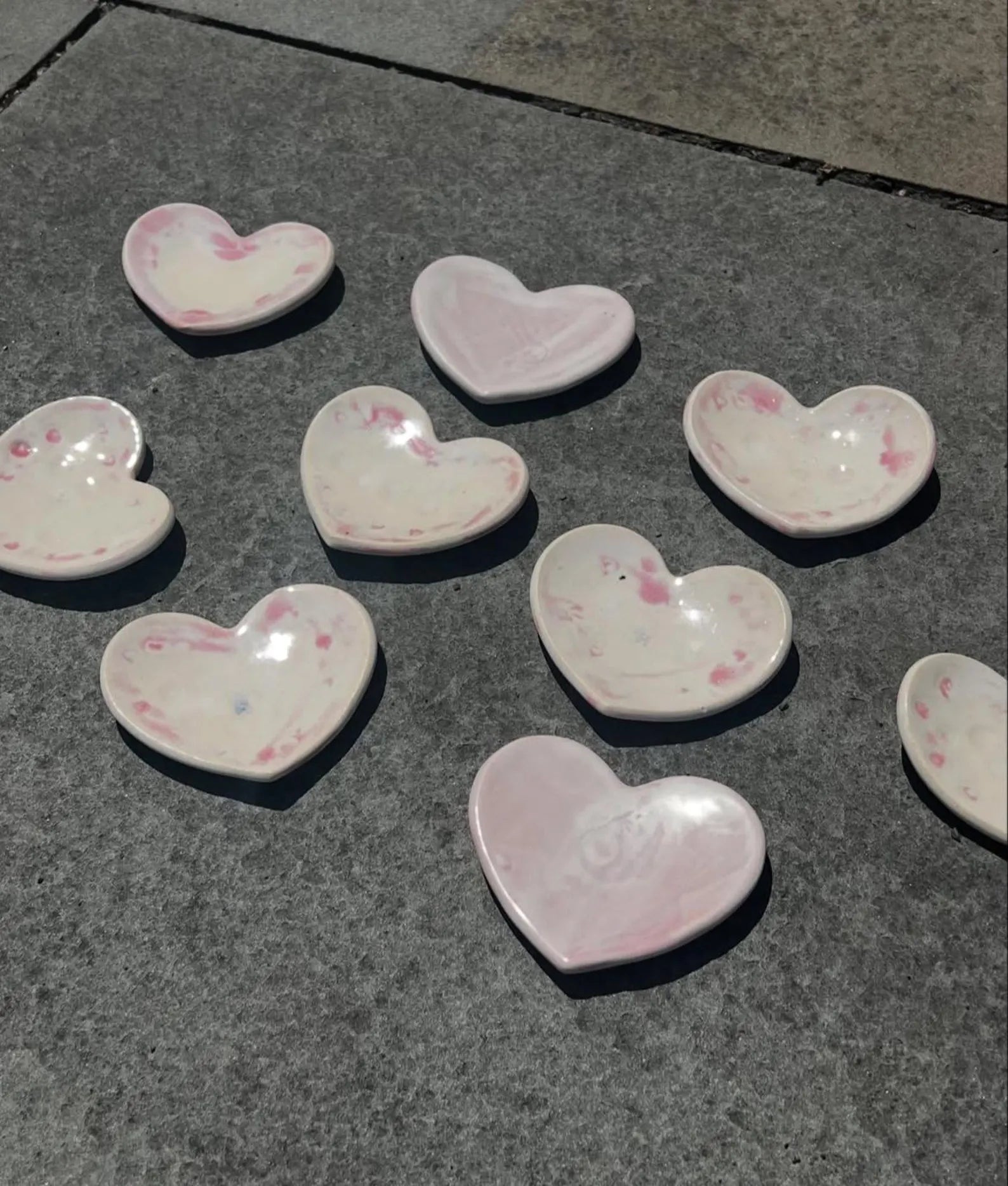 mini heart dishes