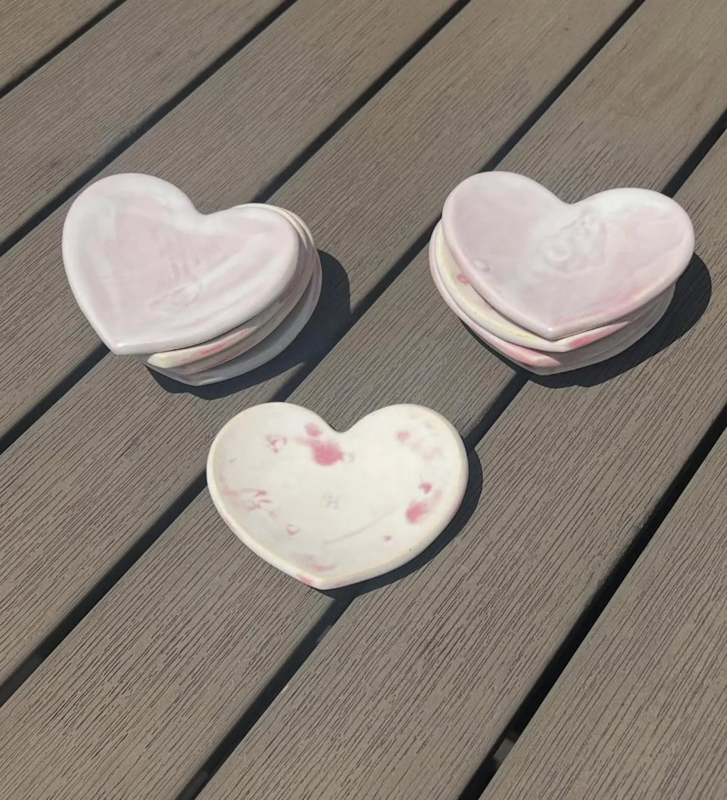mini heart dishes